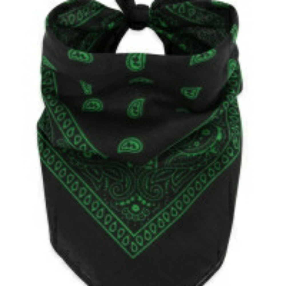 Fashion Bandana Black Green Headwear New
